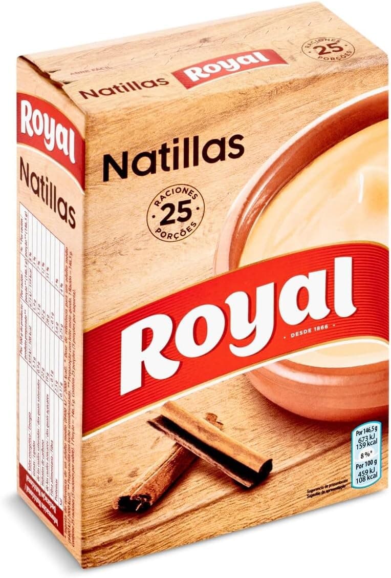 Royal Natillas caseiras receita tradicional, preparado em pó 25 razões, 100 g