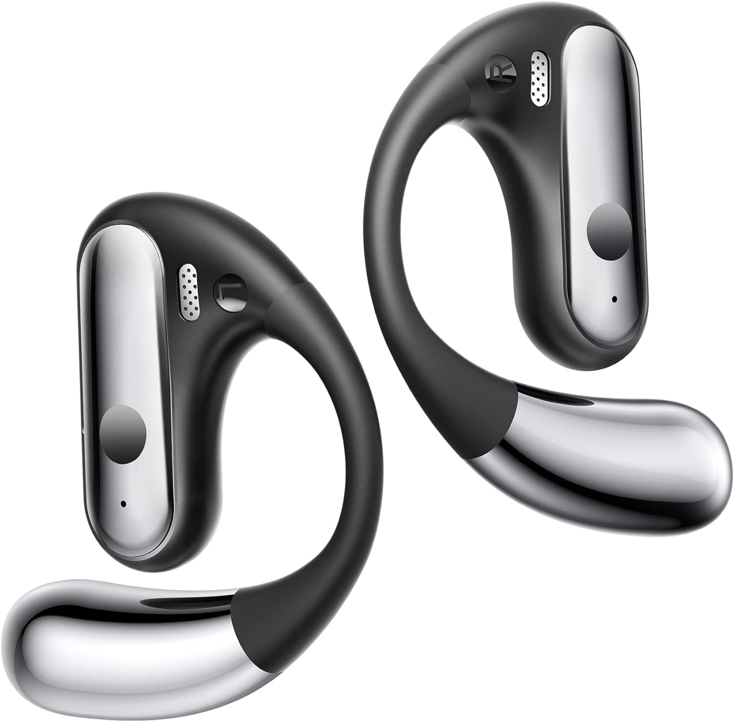 EUQQ Auriculares desportivos Bluetooth-auriculares sem fios com tecnologia Bluetooth 5.3, auriculares de condução óssea de costas abertas, melhorados de 50 horas de reprodução