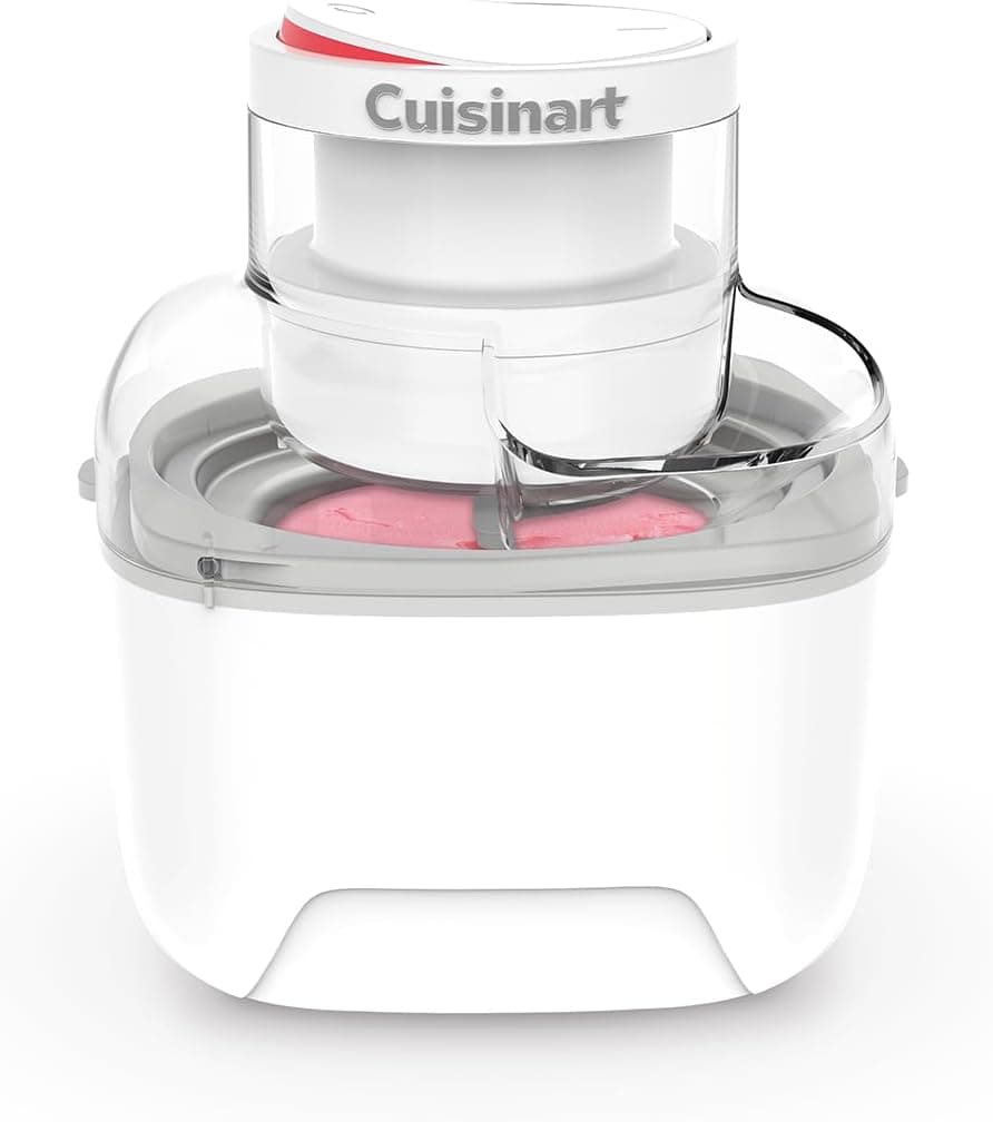 Cuisinart Frigorífico Solo Scoops | Máquina para fazer gelado e gelato caseiro em 25 minutos | Máquina de fazer sorvetes | Máquina de fazer iogurte gelado | Compacta, ocupa pouco espaço | tigela para