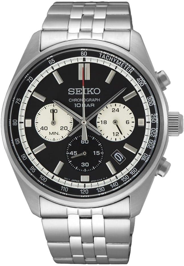 Seiko SSB429P1 | Relógio de vestir masculino com cronógrafo, movimento de quartzo e pulseira em aço inoxidável prateado