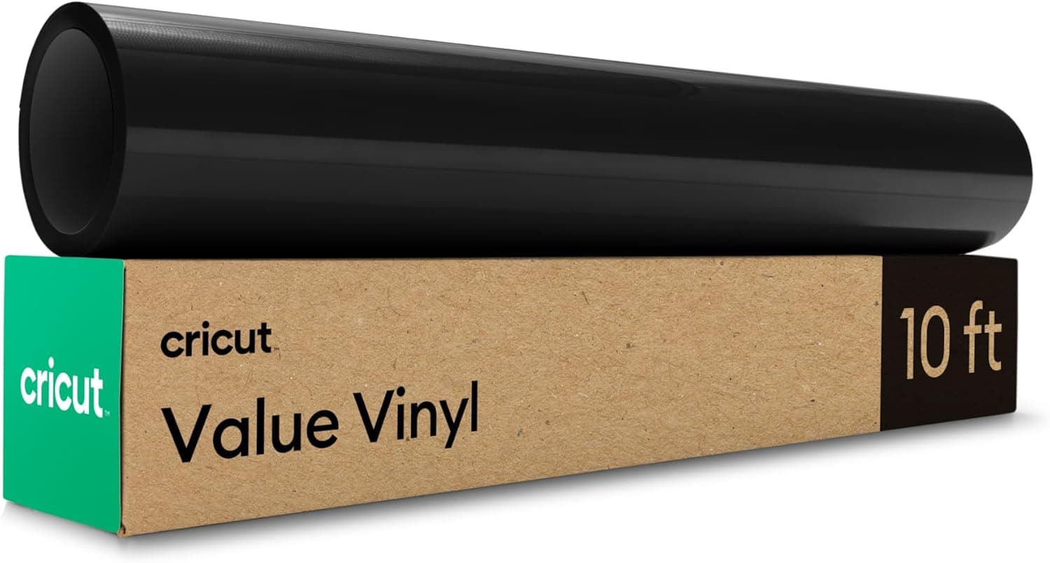 Cricut Vinyl Permanent | Black | 3 m (10 pés) | Self autocolante vinil Roll | Para usar com todas as máquinas de corte de cricut