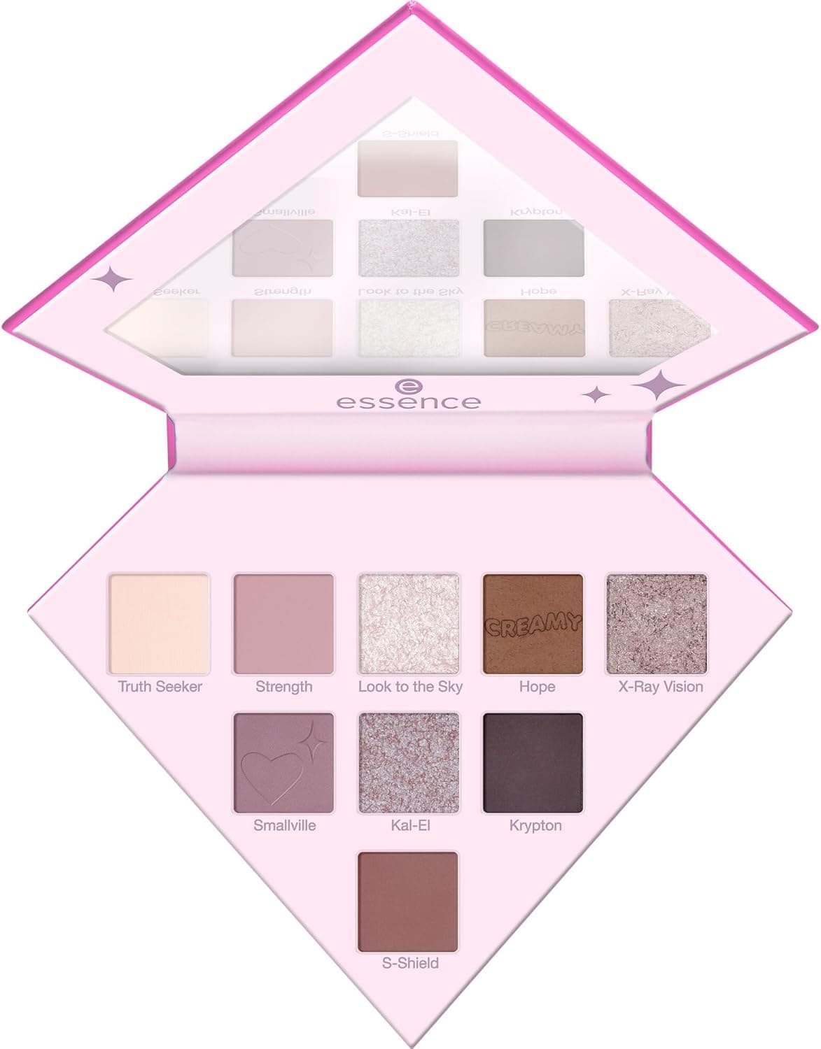 Essence Cosmetics Superman | Paleta de sombras de olhos com alta pigmentação e acabamento shimmer, 7 g