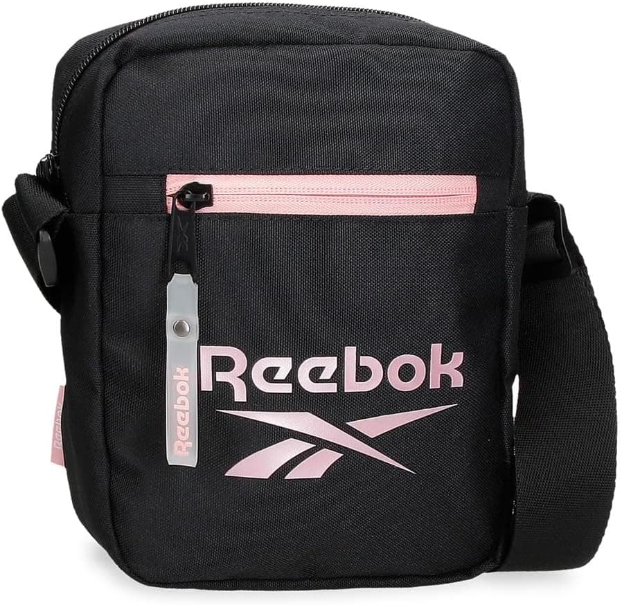 Reebok Beverly Mala de ombro preta, 17 x 21 x 7 cm poliéster