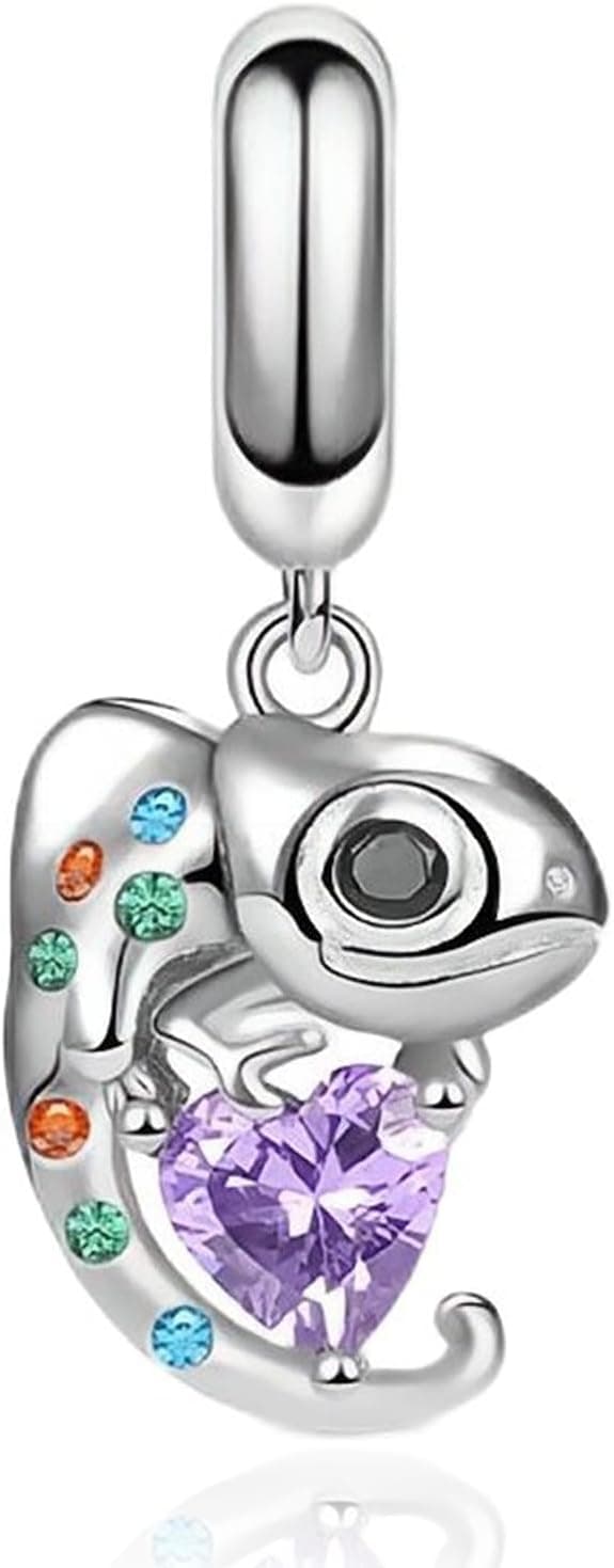 HAEPIAR S925 Encanto de prata para colar pulseira de prata esterlina Dangles 100th Mouse um pequeno volante circular para mulheres meninas presentes