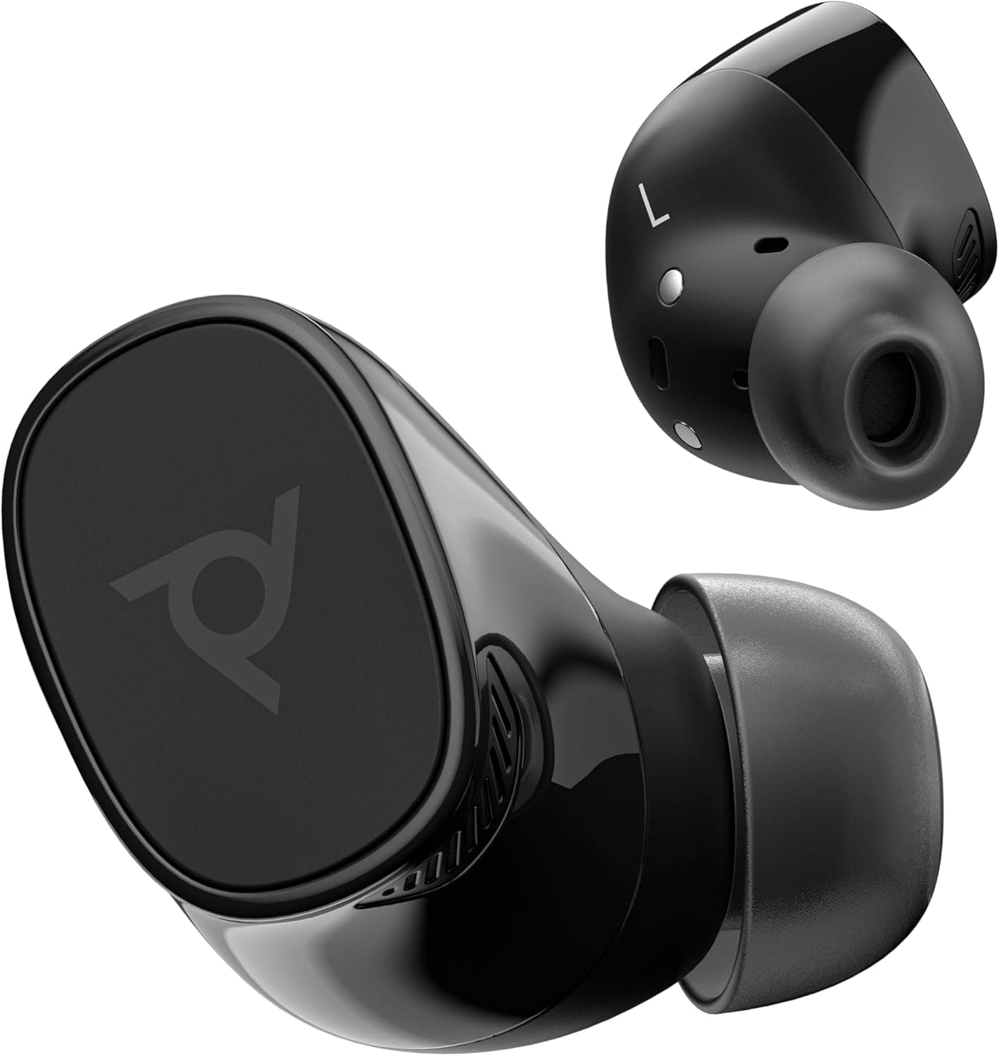 Poly Free 20 - Auriculares sem fios Bluetooth com estojo de carregamento, redução de ruído ANC com IA, carregamento QI, bateria 28h, cinzento