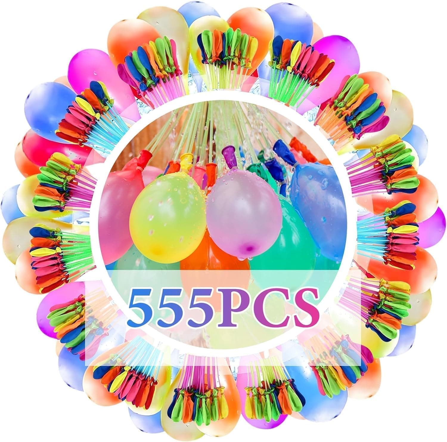 555 unidades balões de água, 10 segundos obos água auto-selada, balões de água coloridos, balões de água preenchidos rapidamente, para balões de bomba de água, para festa ao ar livre jardim praia
