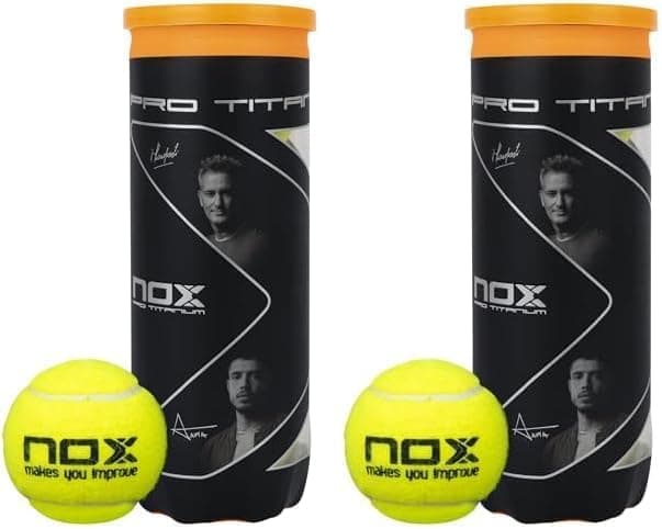 NOX Caixa de 3 bolas de padel Pro Titanium, 2 embalagens