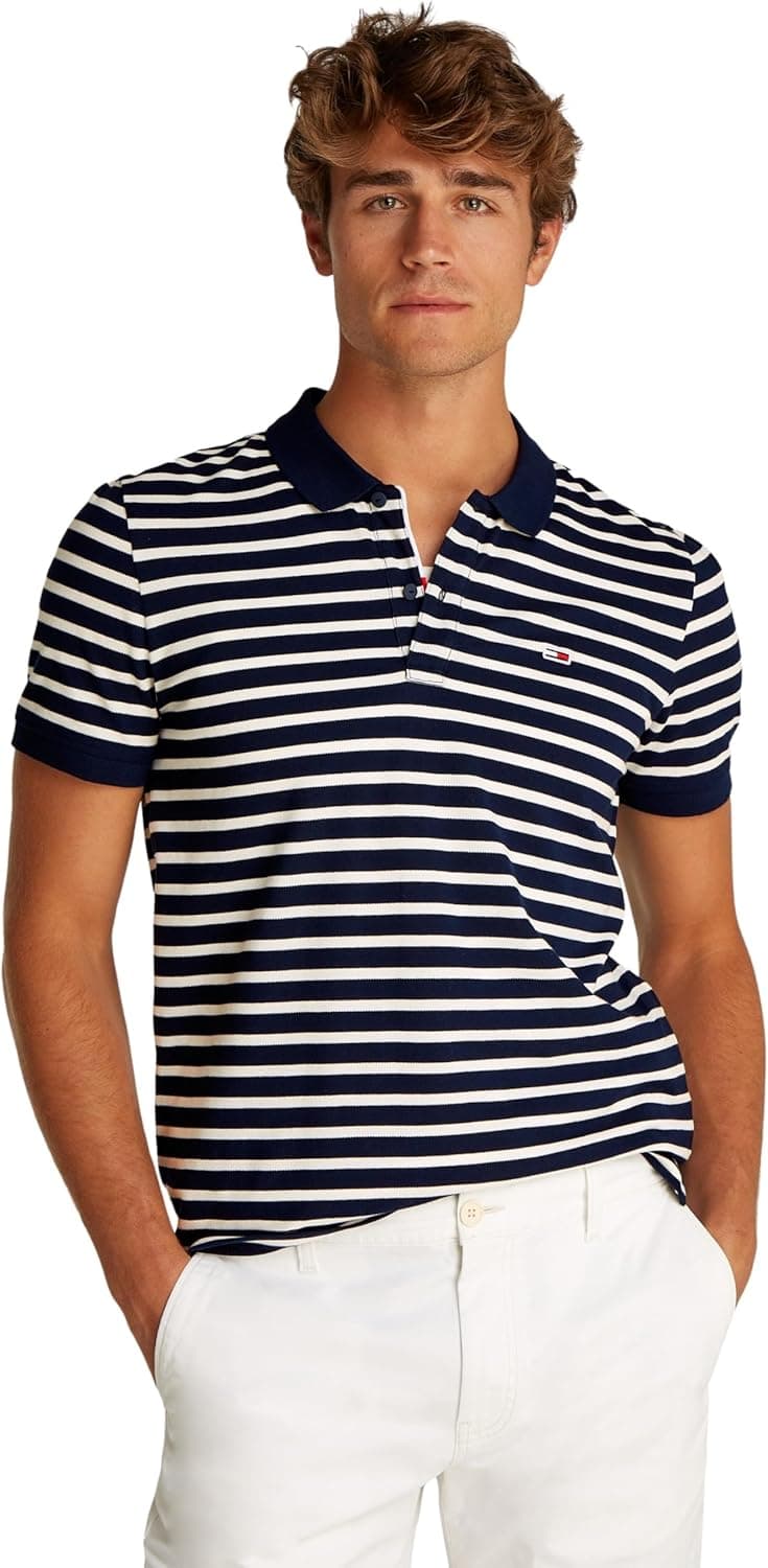 Tommy Jeans TJM Slim Placket Polo Ext Dm0dm20676 para homem
