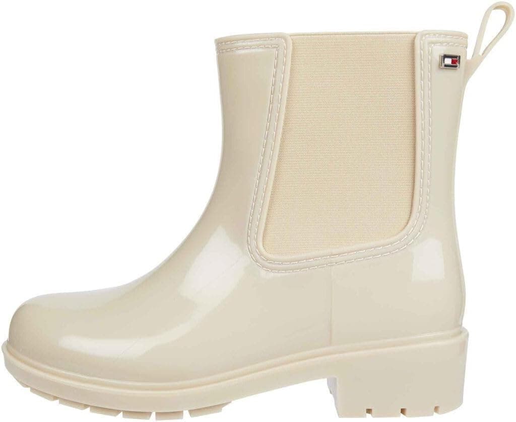 Tommy Hilfiger Botas de chuva Flag Rainboot antiderrapante para mulher