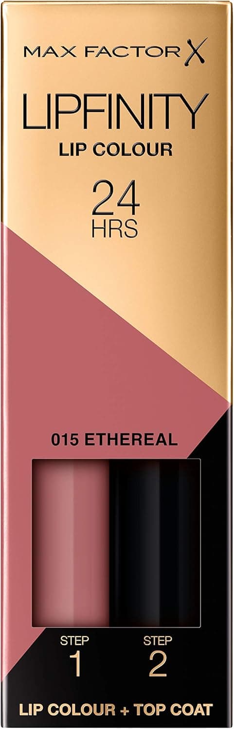 Max Factor LipFinity Batom Lip Colour Pintalabios, Tono 15 Ethereal - Passo 1: 2,3ml Passo 2: 1,9g 15 Ethereal 2,3ml