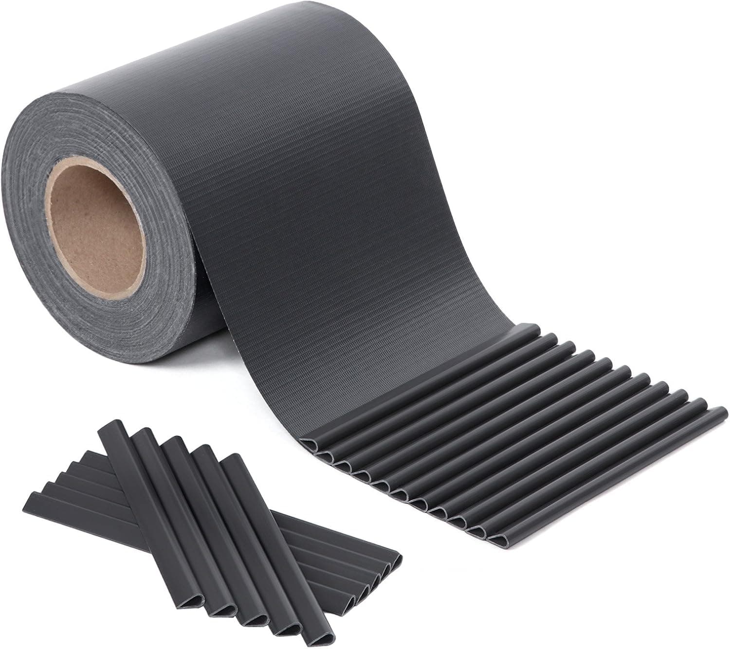 SONGMICS GPJ040H | Rolo de PVC opaco com proteção solar UV para vedação de jardim, 19 cm x 40 m, inclui 25 clips