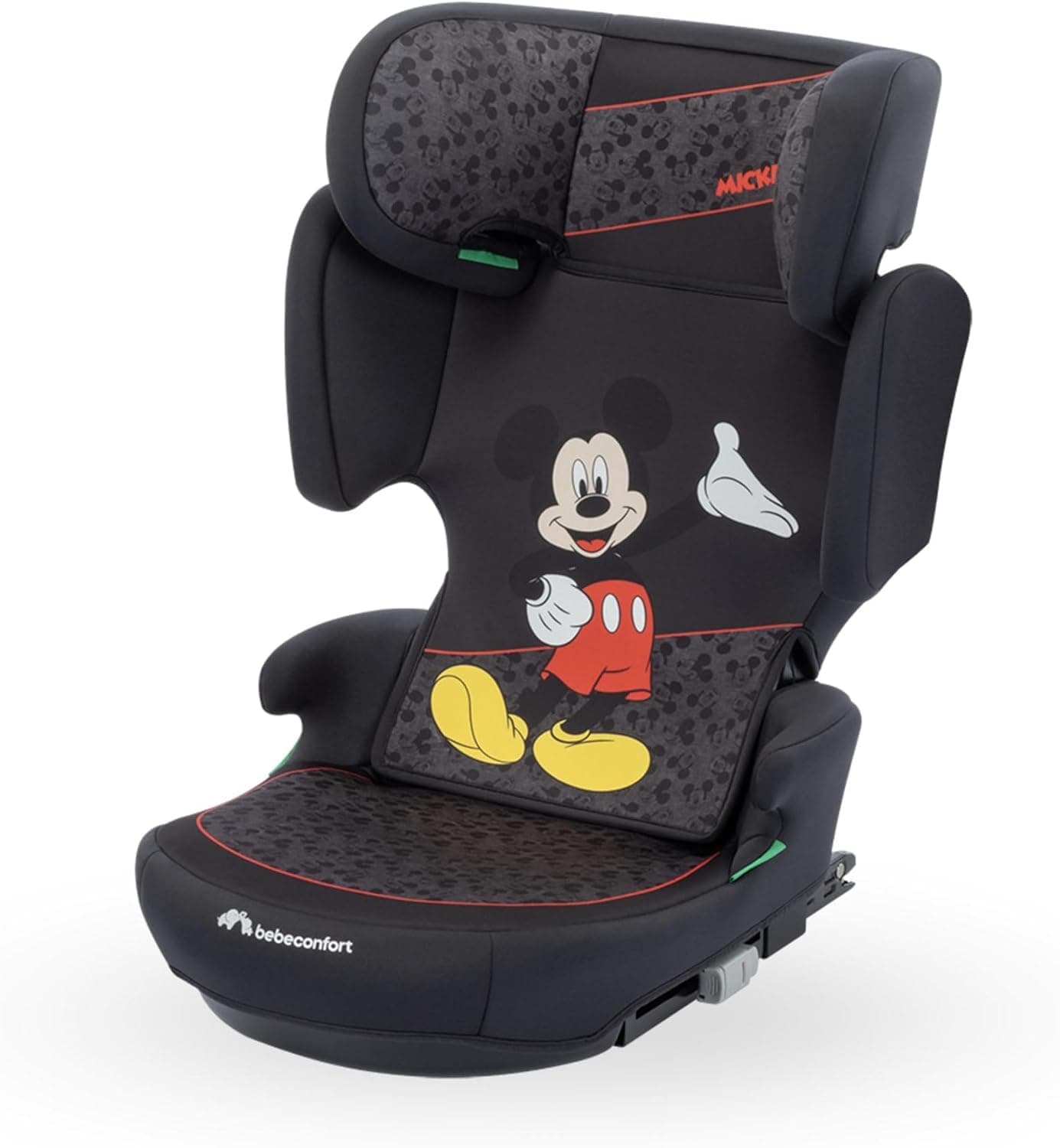 Bebeconfort Disney RoadFix i-Size | Cadeira auto elevatória com encosto, dobrável e leve, 14 posições de apoio de cabeça, Mickey Mouse, para crianças 100-150 cm