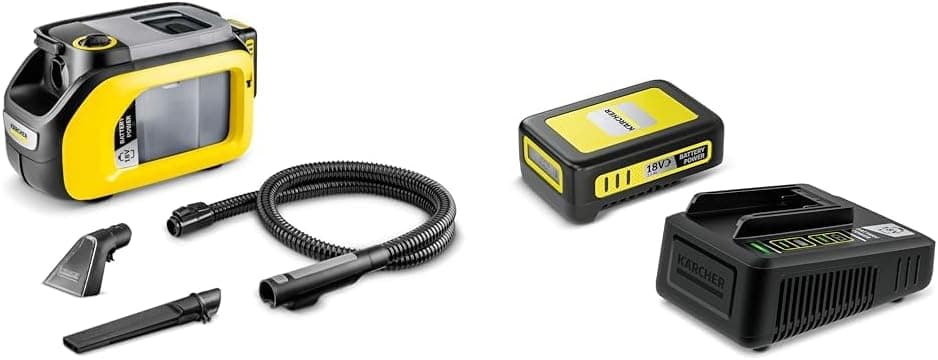 Kärcher SE 3-18 Compact | Aspirador a bateria 18 V com autonomia até 24 minutos e depósito de água de 1,6 L inclui carregador rápido e bateria