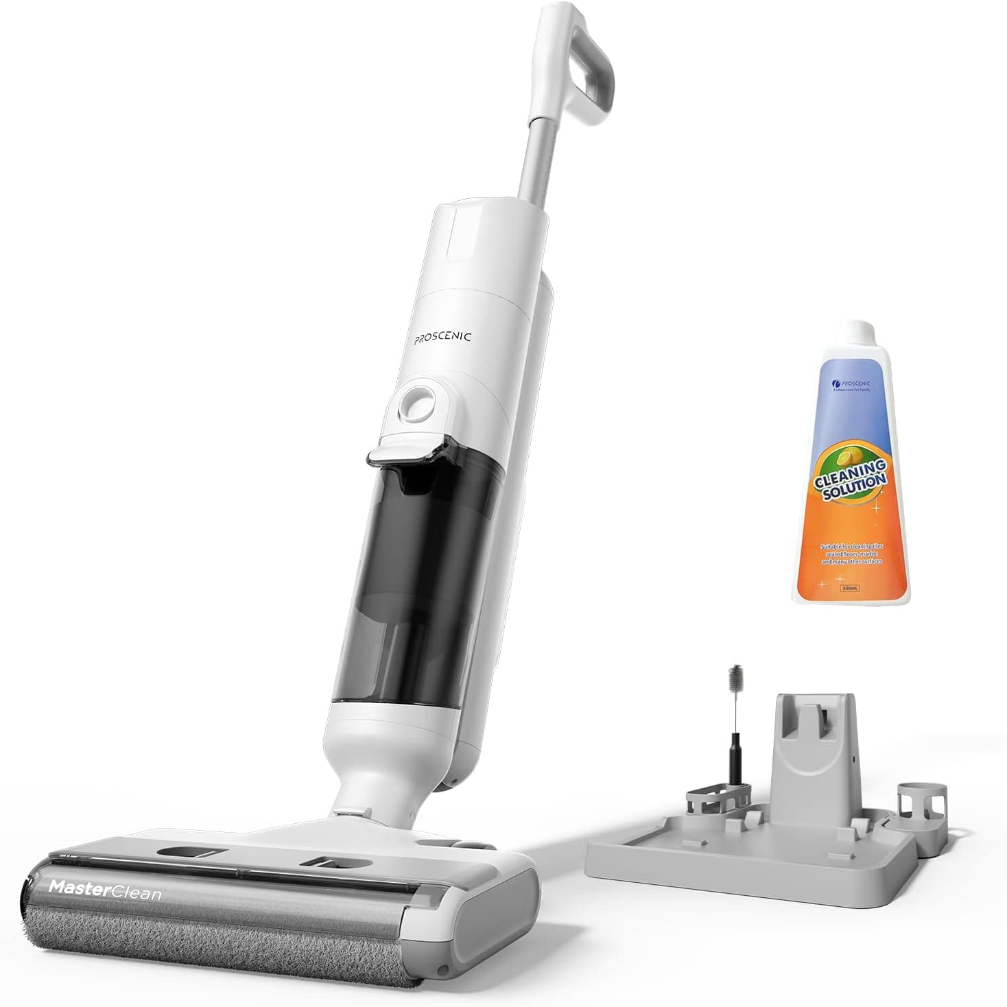 Proscenic F10 Pro Aspirador a seco e húmido, aspirador de pó sem cabo e roupa, aspirador de vassouras sem fios, tanque de 1,15 l, auto-limpeza, 30 m, para limpar sujidade pegajosa, chão duro