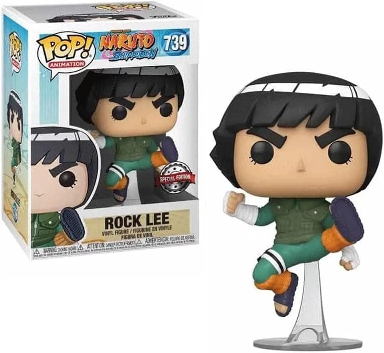 Funko Pop Naruto Rock Lee 739 | Figura de vinil colecionável para fãs de anime