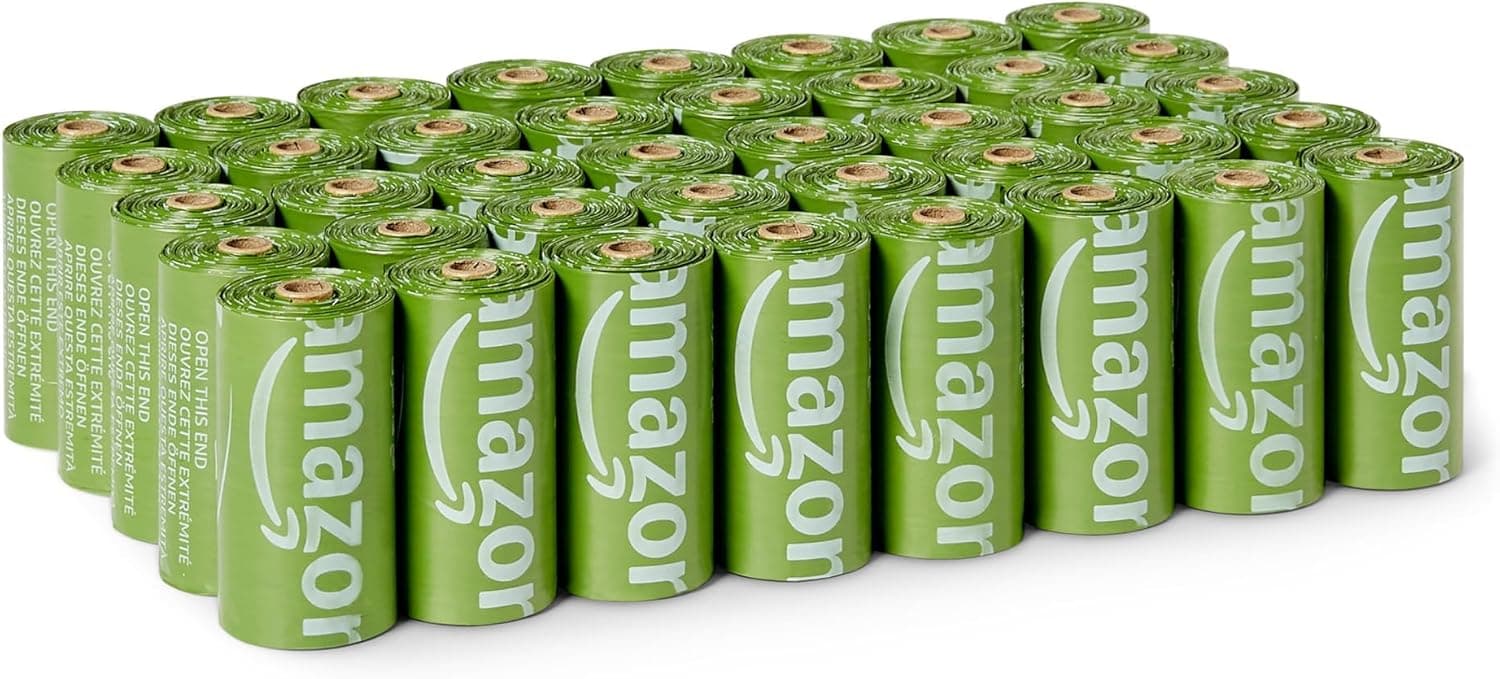 Amazon Basics | Sacos para resíduos de cão sem perfume em material reciclado, 600 unidades