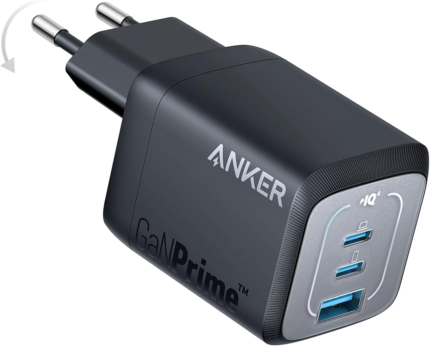 Anker Carregador USB-C 67 W, fonte de alimentação Anker Prime GAN, carregador rápido de 3 portas, design compacto dobrável, compatível com MacBook Pro/Air, Pixelbook, iPad Pro, iPhone 14 Pro, Galaxy