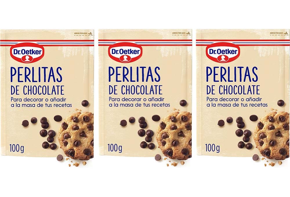 DR. OETKER - Pepitas de chocolate, 100g x 3