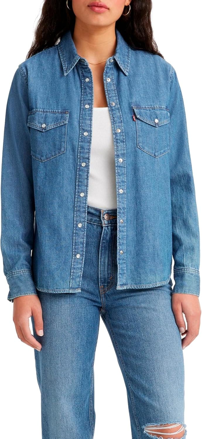 Levi's Iconic Western Camisa de ganga para mulher