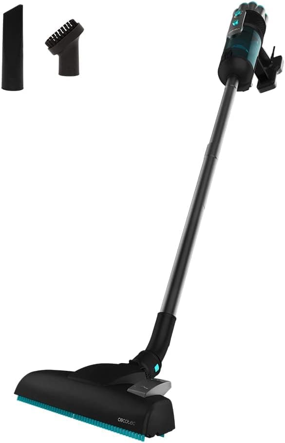 Cecotec Aspirador vassoura com cabo Conga Popstar 600 Vital, 600 W, tecnologia ciclónica sem saco, potência de sucção de 18 kPa, depósito de 500 ml fácil de remover, cabeça de 360 º Twisted 