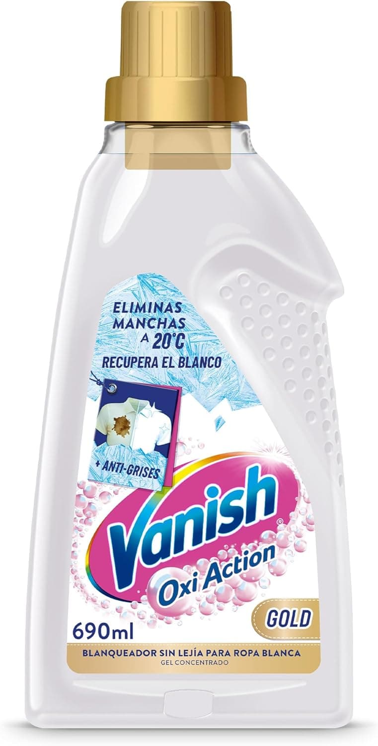 Vanish Reckitt Oxi Advance - Removedor de manchas e branqueador para roupa branca, gel, sem lixívia - 690 ml