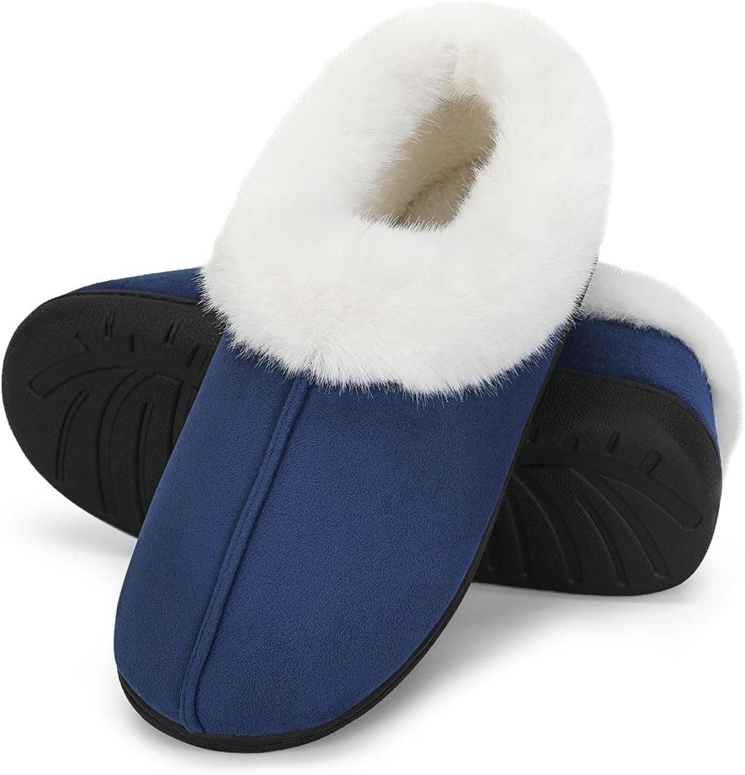 Mishansha Chinelos de casa inverno quente chinelos antiderrapantes com espuma de memória, unissexo - adulto