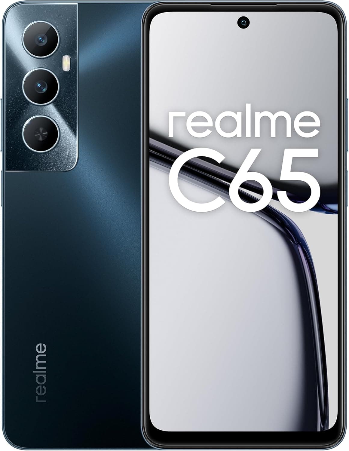 realme C65 Telemóvel 8 GB + 256 GB, ecrã de 6,67" de 90 Hz, grande bateria de 5000 mAh, Helio G85, câmara de 50 MP com IA, Starlight Black