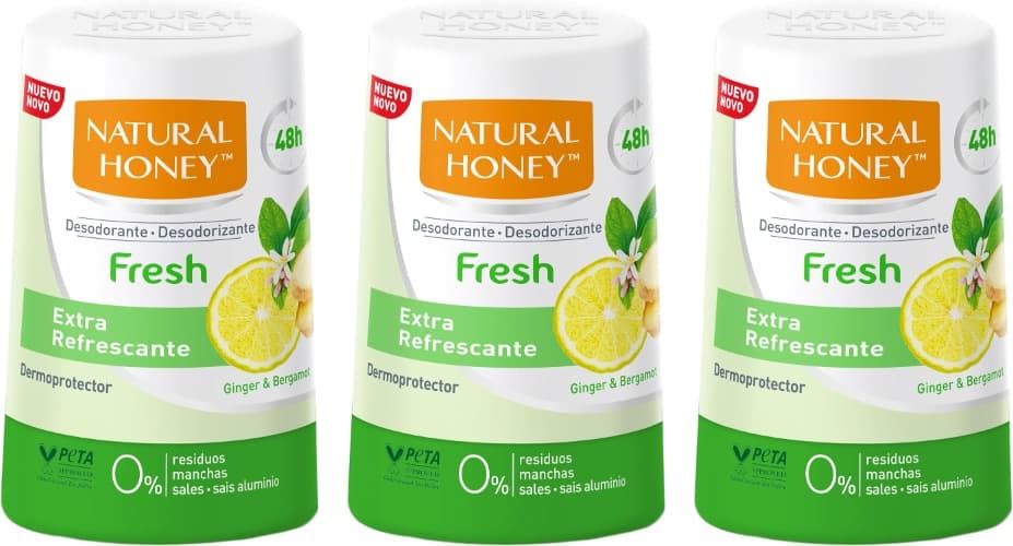 NATURAL HONEY Desodorante roll on - Fresh (50 ml) x 3