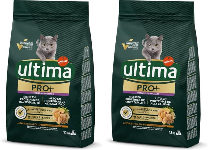 Ultima Pro ração para gatos com frango - 1,1 kg x 2