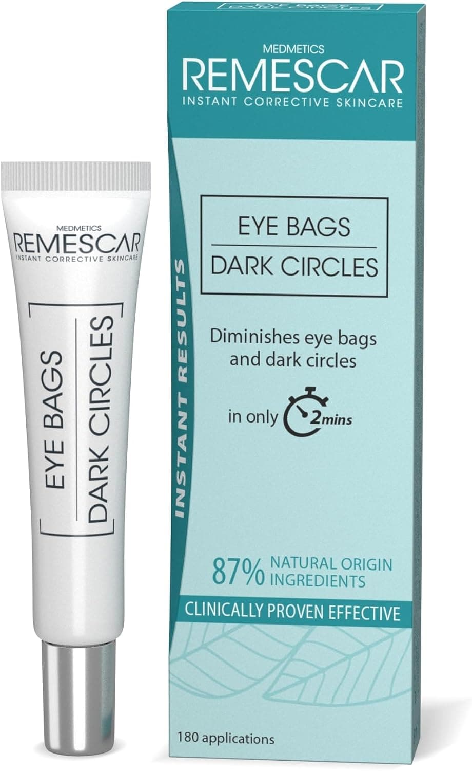 Remescar Sacos e orelhas efeito imediato 8 ml - creme para tratamento e remoção instantânea de sacos de olhos - remover bolsas e orelhas homem e mulher - 180 aplicações
