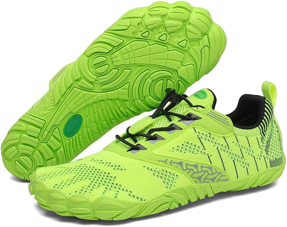 SAGUARO Sapatilhas minimalistas Barefoot para homem e mulher, leves, antiderrapantes, respirável, com caixa Tox larga e sola zero Drop