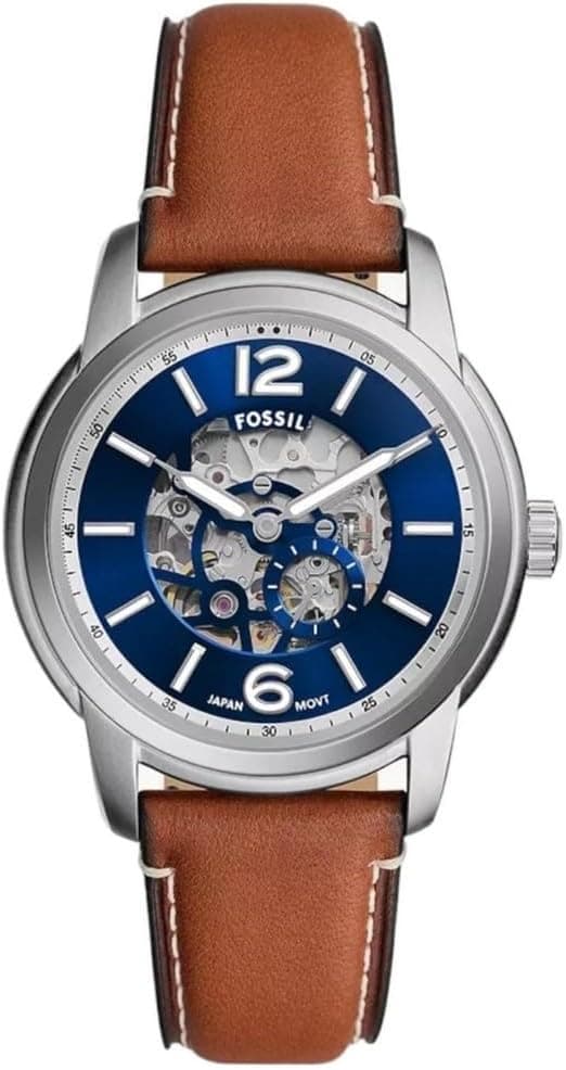 Fossil Relógio automático para homem ME3263, Castanho, Correia