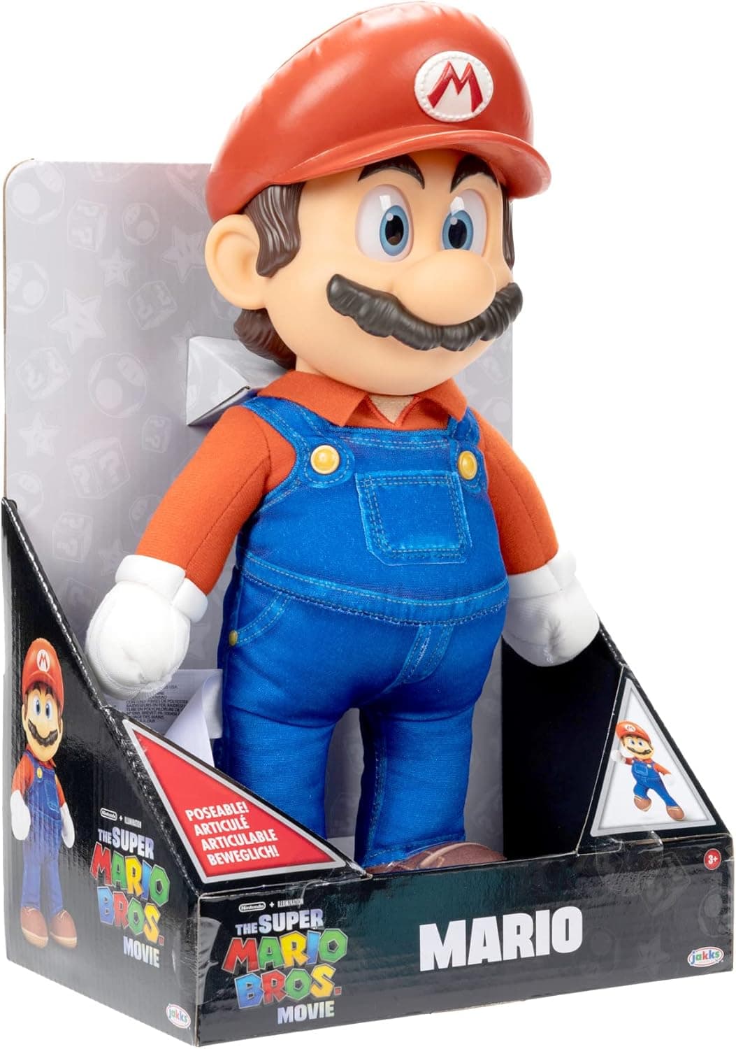 Super Mario Nintendo peluche de 35 cm totalmente articulado, para crianças 3 anos +