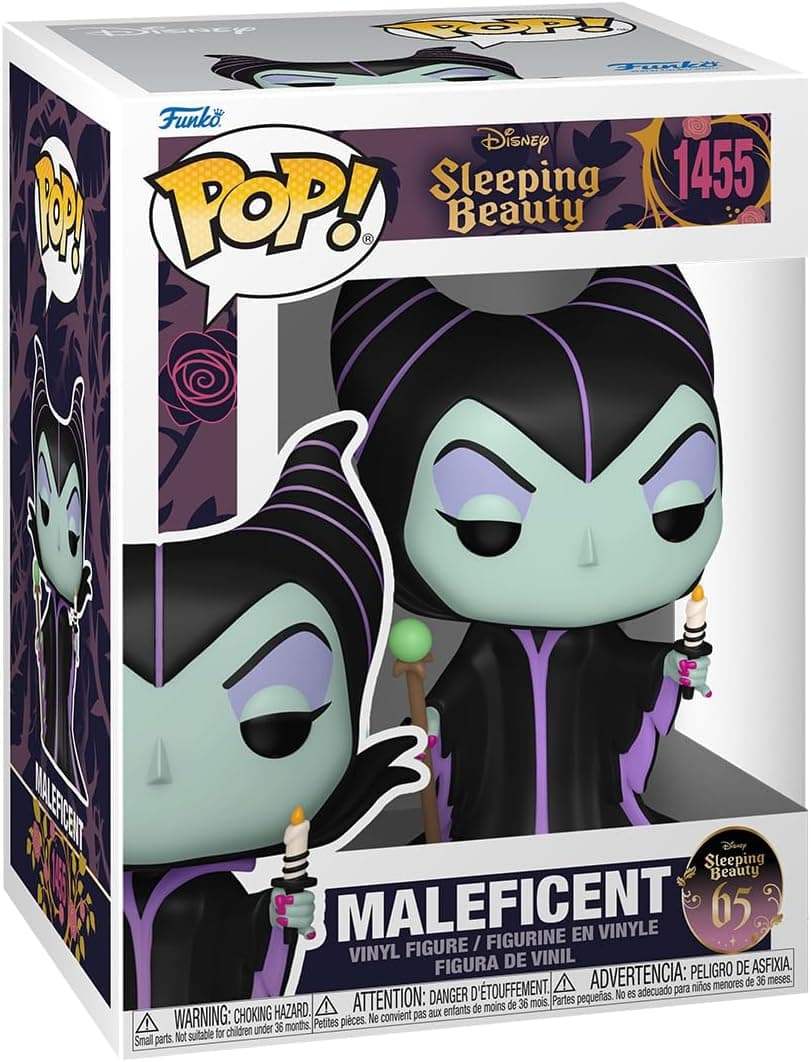 Funko Pop! Disney: Sleeping Beauty 65th Anniversary - Maleficent with Candle - a bela adormecida - figura de vinil colecionável - ideia de presente- Mercadoria oficial
