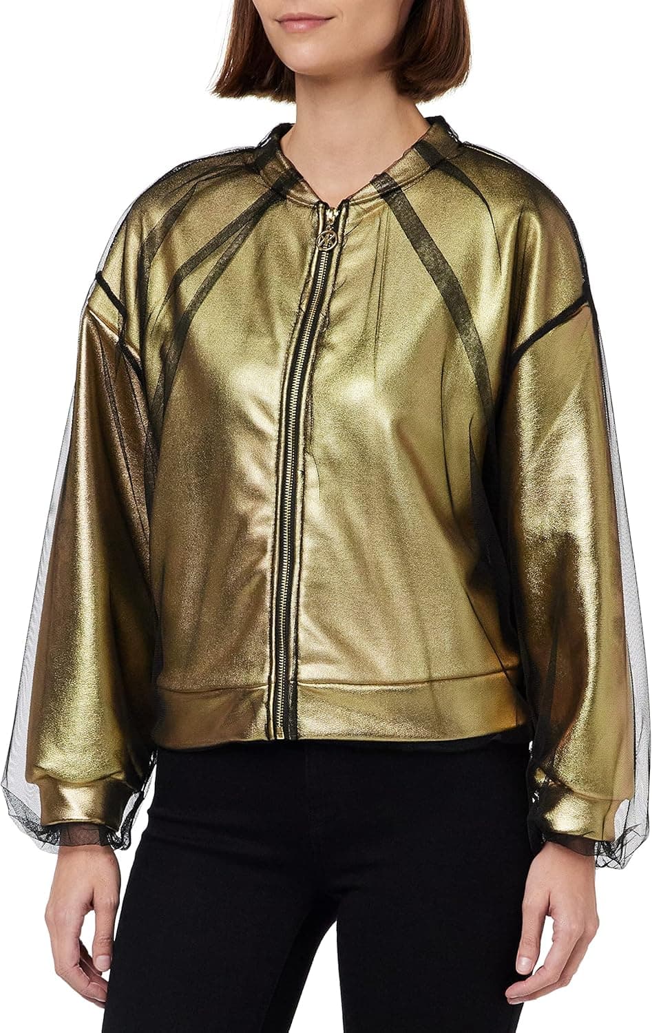 KENDALL + KYLIE Bomber metalizado K&K W KKW3716102, ouro, M para mulher