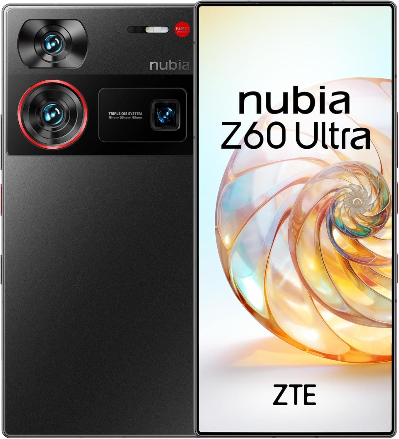 ZTE Nubia Z60 Ultra Smartphone 5G, ecrã AMOLED 6,8" FHD 120Hz, 16 GB RAM expansível, 512 GB ROM, câmara traseira tripla 50 MP+64 MP, bateria 6000 mAh, Dual Nano SIM, Snapdragon 8 Gen 3