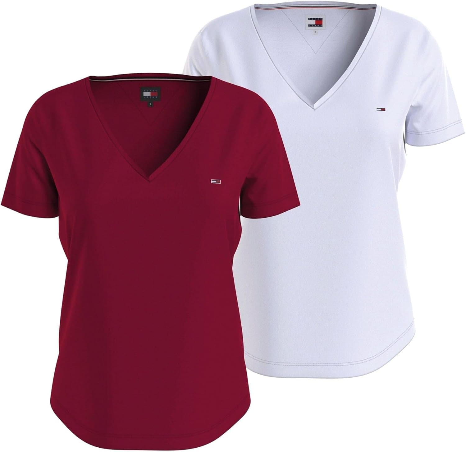 Tommy Jeans Conjunto de t-shirts para mulher slim com decote em V