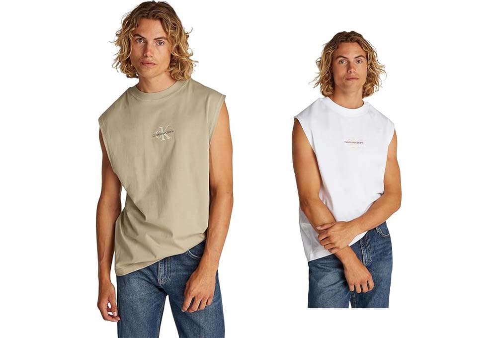 Calvin Klein T-shirt de alças largas para homem