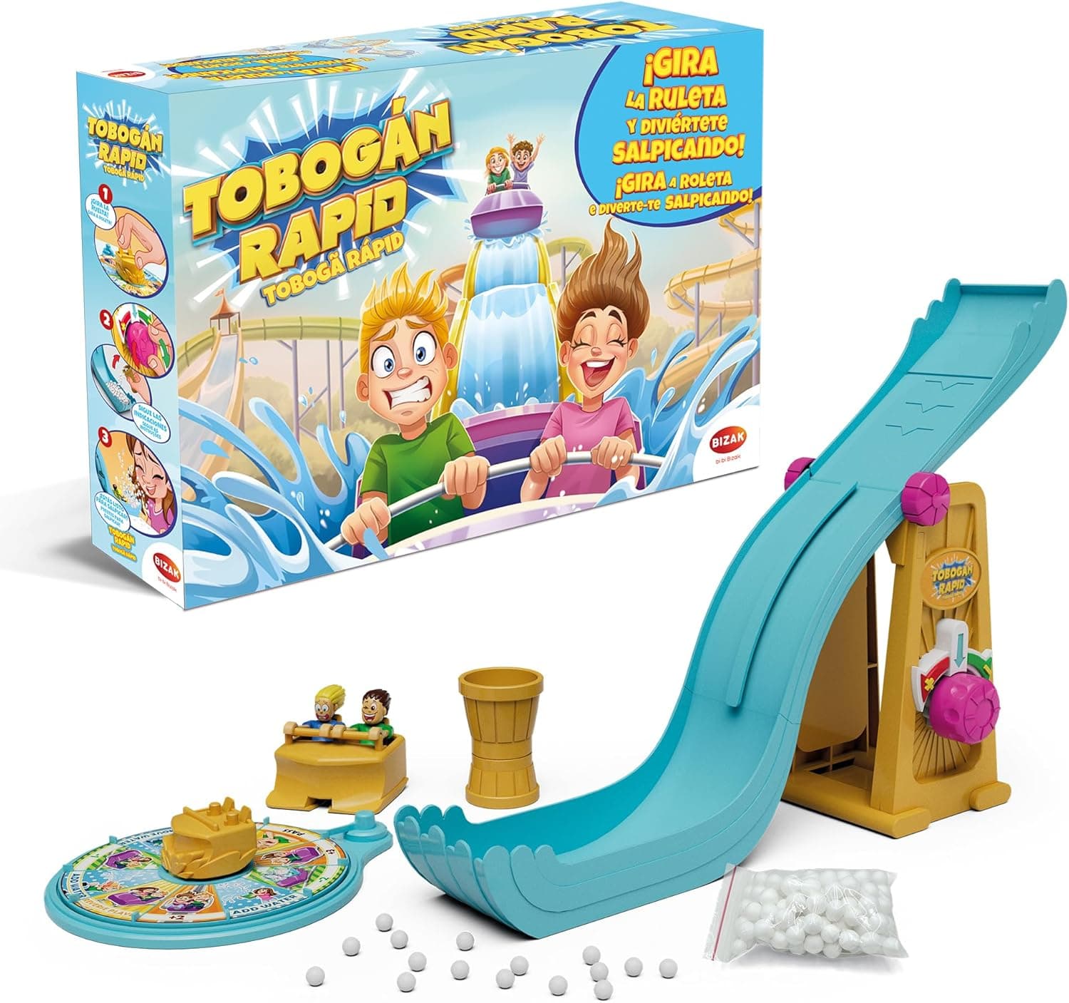 Bizak Escorrega rápida, jogo de mesa familiar, divertido para passar tempo em família, para brincar com amigos, presente de jogo infantil meninos e meninas desde 4 anos de idade (35001938)
