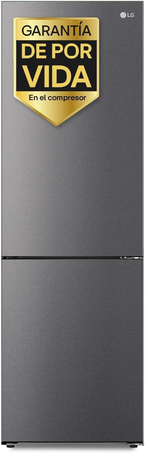 LG GBP61DSXGC Frigorífico Combi No Frost, de 186 cm e 374 L, frigorífico LG com congelador e gaveta, FreshConverter, frigorífico com função DoorCooling e compressor Smart Inverter, Inox grafite