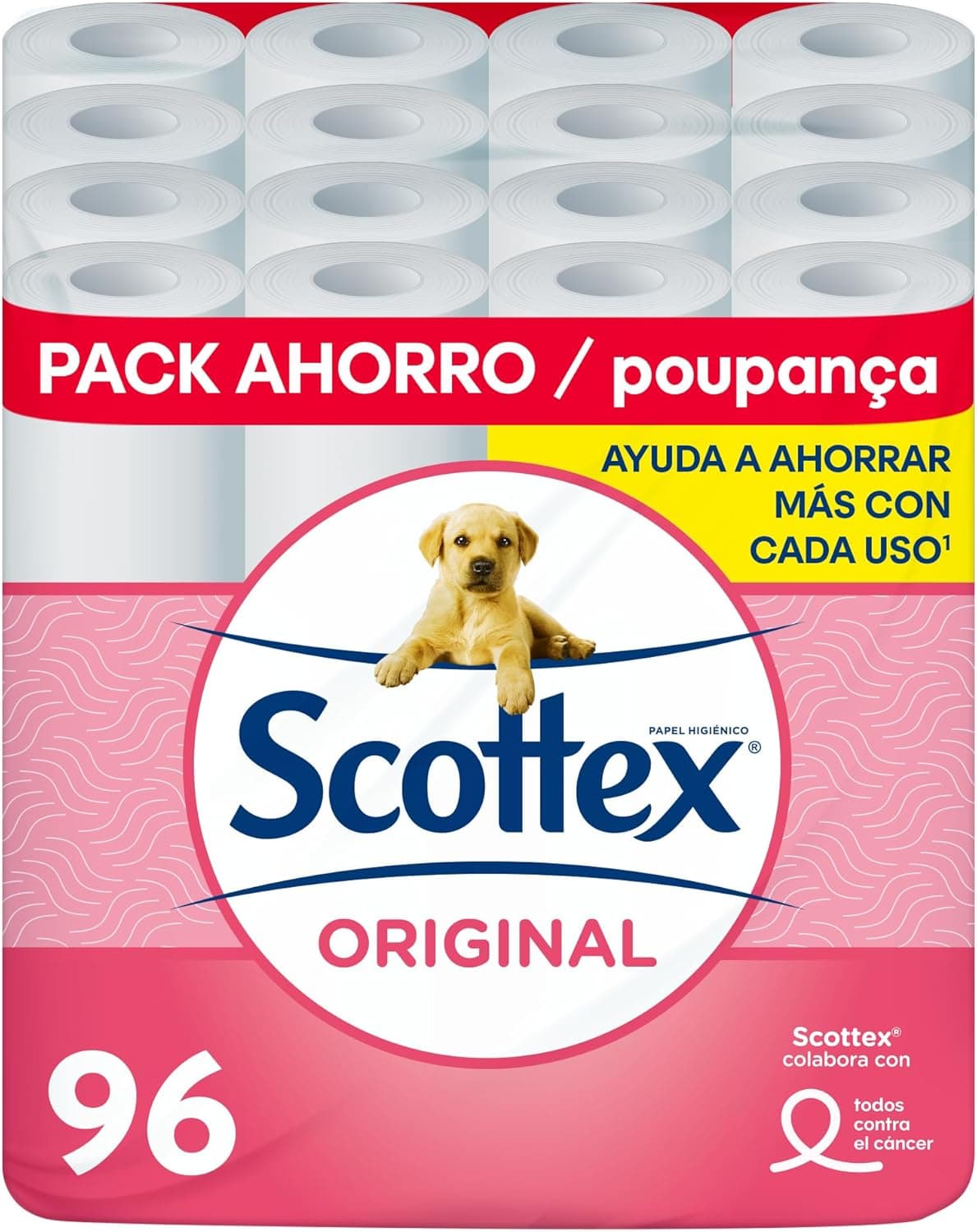 Scottex Original papel higiénico, 96 rolos
