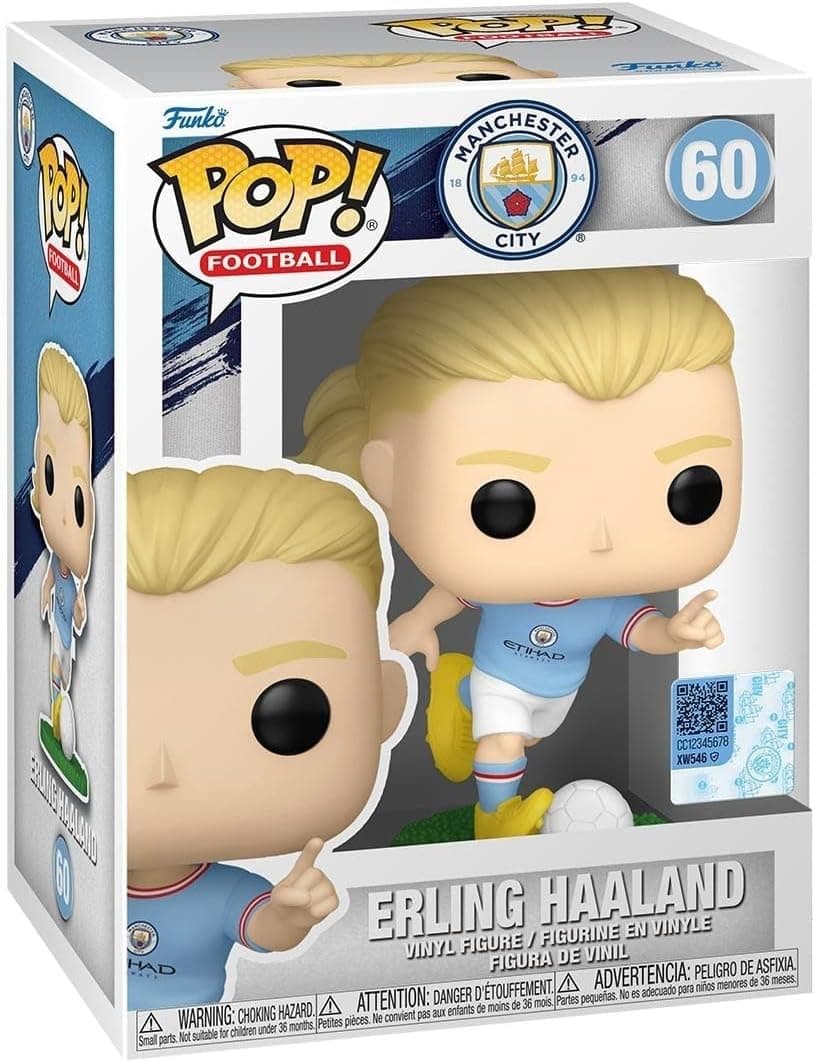 Funko POP! Football: Mancity - Erling Haaland - Manchester City FC - Collectable Vinyl Figure For Display - Gift Idea - Official Merchandise - Toys For Kids & Adults - Sports Fans
