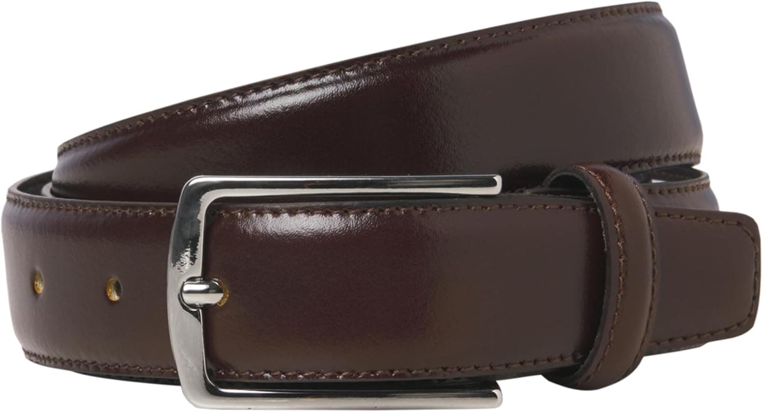 Jack & Jones Jacchristopher | Cinto em pele para homem cor castanha