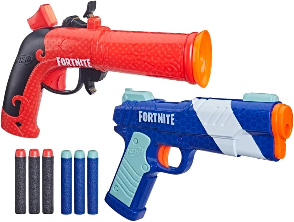 Nerf Fortnite Dual Pack | Conjunto com 2 lançadores e 6 dardos de espuma
