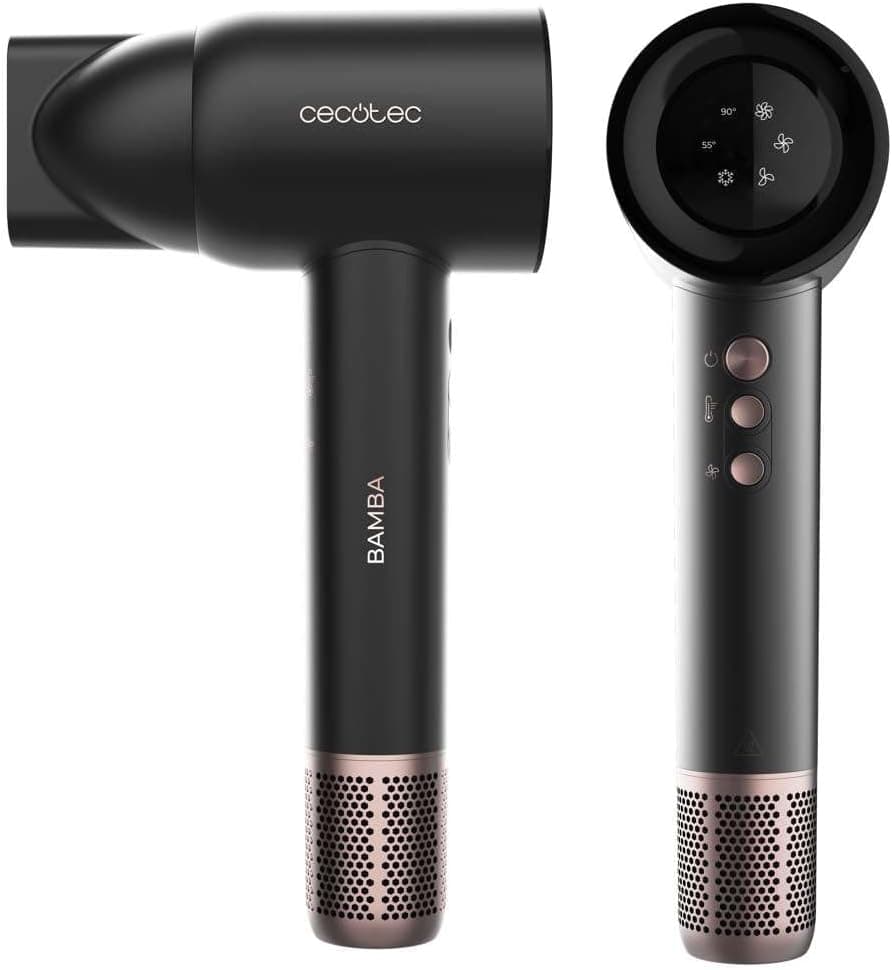 Cecotec Secador de cabelo Bamba IoniCare Rockstar Nano IonTech. 1600 W, iões nano , 110000 rpm, ecrã, controlo inteligente do calor, 3 temperaturas, 3 velocidades e função memória