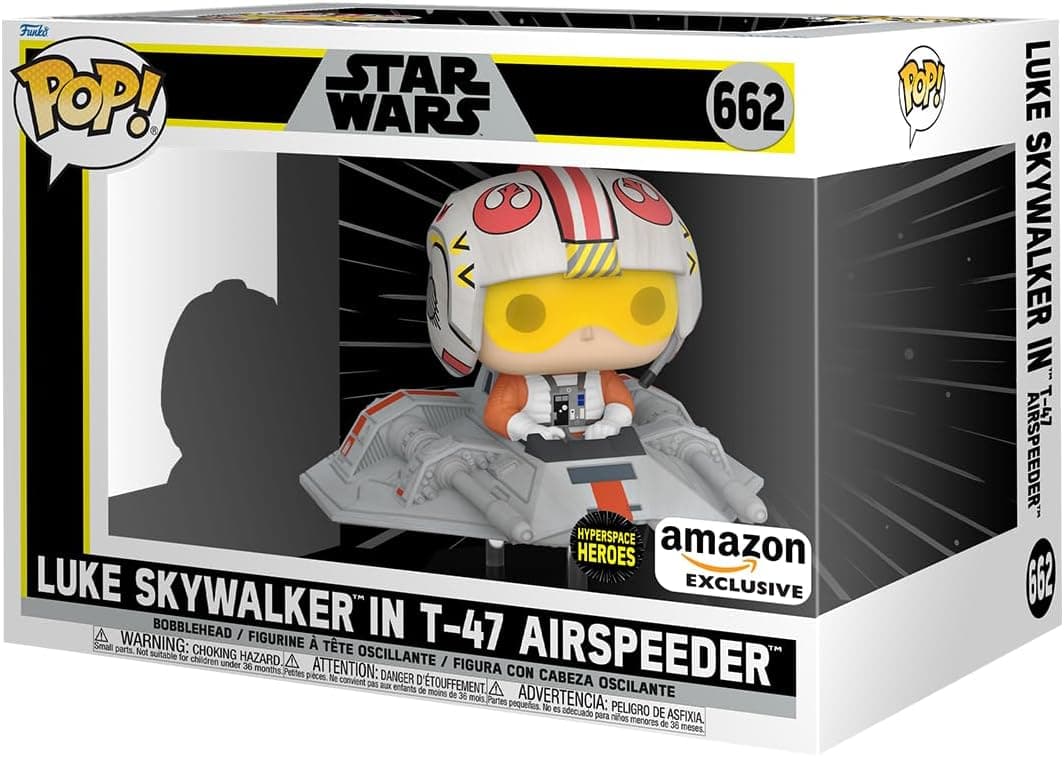 Funko Pop! Rides: Star Wars - Luke In T-47 Airspeeder - Exclusivo Amazon - Figura de vinil colecionável