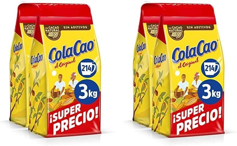ColaCao, Original, cacau solúvel natural sem aditivos - formato de poupança - 2 x 1,5 kg (embalagem de 2)