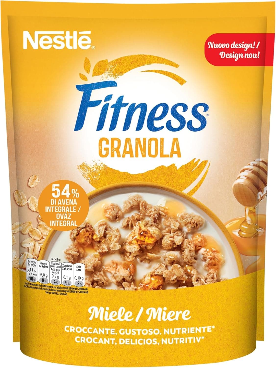 Granola Nestlé Fitness Mel - 1 embalagem de 300 g