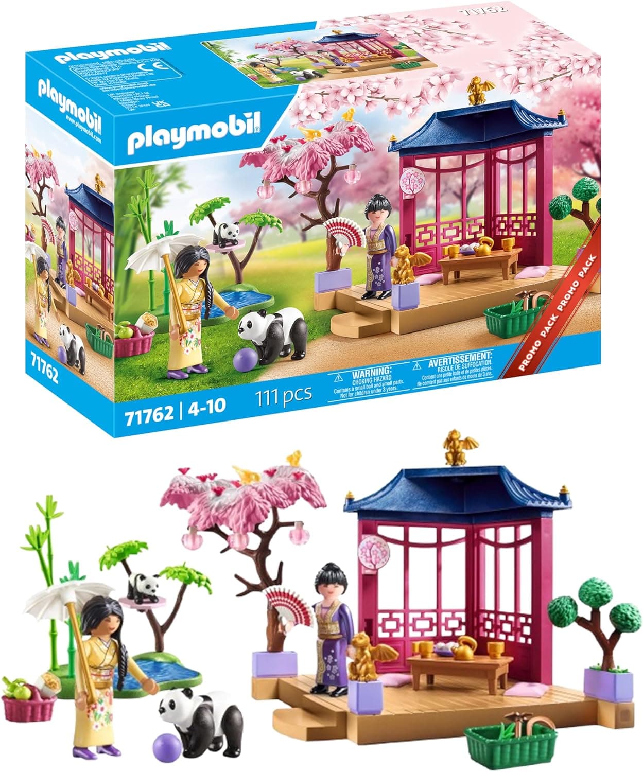 PLAYMOBIL | My Life | Jardim asiático com panda | brinquedos para crianças a partir de 4 anos | 71762