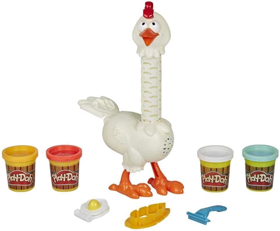 Hasbro E6647 Play-Doh Gallinha Penas Divertidas, Multicolor